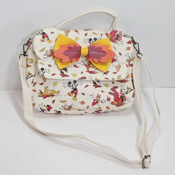 Disney Handbags - Loungefly Disney Fall Minnie Mouse Crossbody Bag Handbag Purse